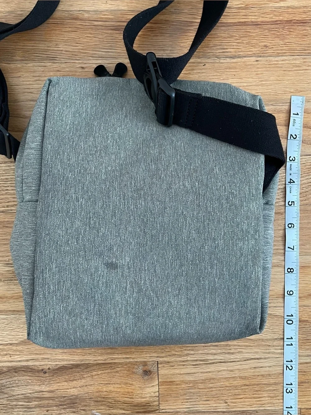 Cote & Ciel Shoulder Bag EcoYarn Grey Small Square Fabric Lined Discontinued